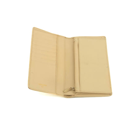 Chanel Beige Leather Long Bifold Wallet #3719