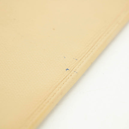 Chanel Beige Leather Long Bifold Wallet #3719