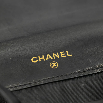 Chanel Lambskin Black Compact Case #3721
