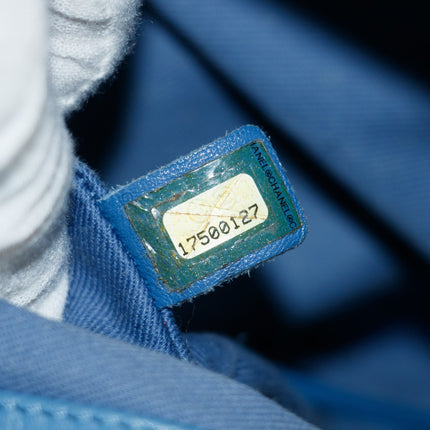 Chanel Blue Calfskin Perforated Up In the Air Shoulder Bag 17 Series #3757