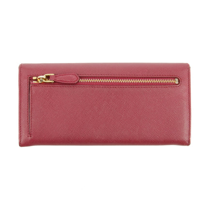 Prada Saffiano Leather Pink Continental Long Wallet #3808