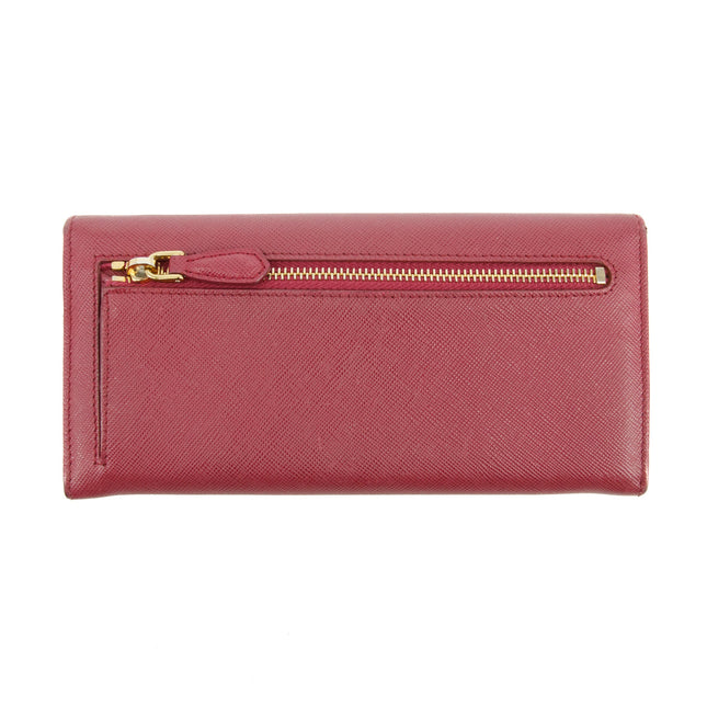 Prada Saffiano Leather Pink Continental Long Wallet #3808