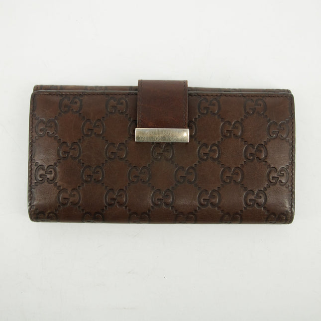 Gucci Guccissima Brown Long Wallet #3812