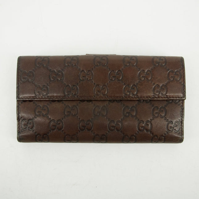 Gucci Guccissima Brown Long Wallet #3812
