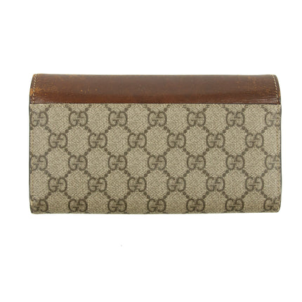 Gucci Canvas Coded Brown Continental Long Wallet #3817