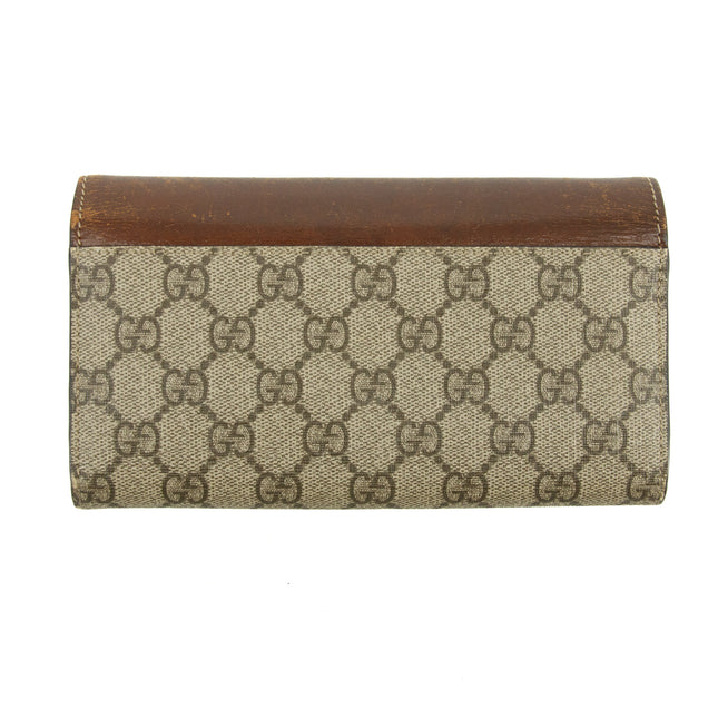 Gucci Canvas Coded Brown Continental Long Wallet #3817