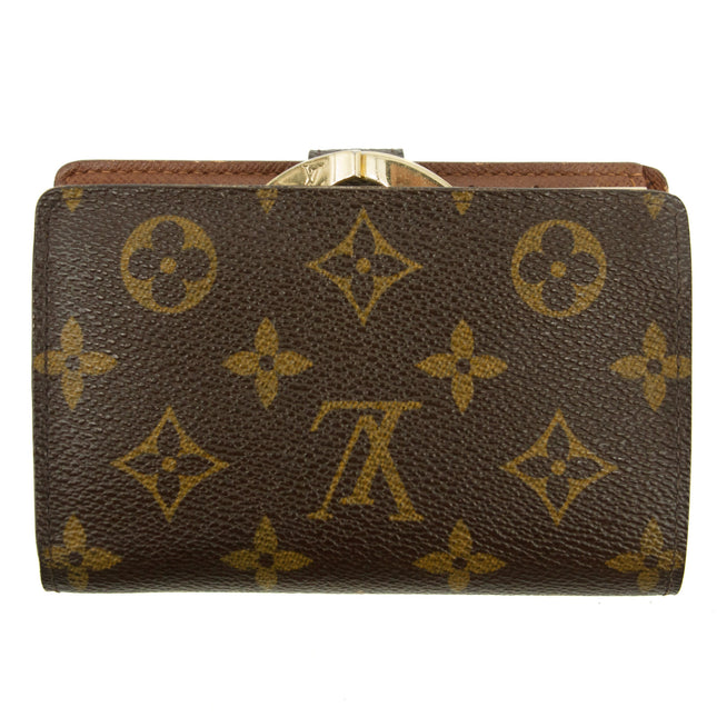 Louis Vuitton Monogram Canvas Kisslock Wallet #3826