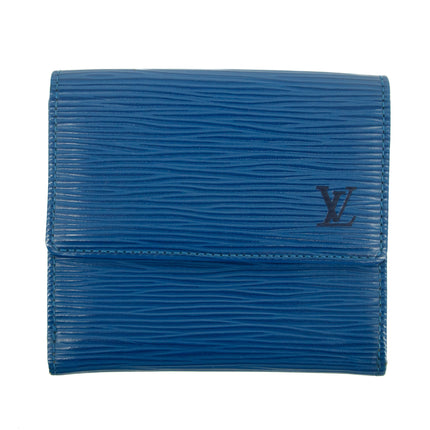 Louis Vuitton Blue Epi Leather Elise Wallet #3829