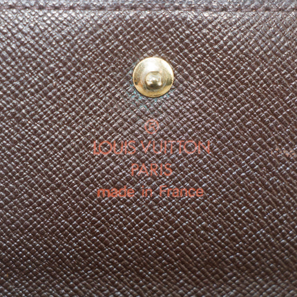 Louis Vuitton Damier Ebene Elise Compact Wallet #3832