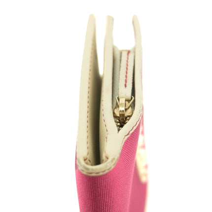 Gucci Pink x White Nylon Compact Wallet #3863