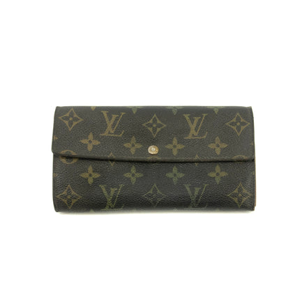 Lous Vuitton Monogram Canvas Sarah Long Wallet #3945