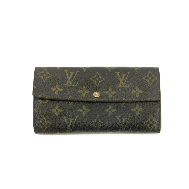 Lous Vuitton Monogram Canvas Sarah Long Wallet #3945