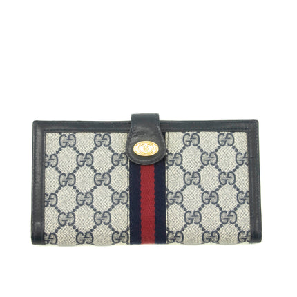 Gucci Canvas Coded Blue Ophidia Long Wallet #3947