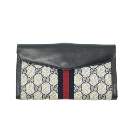 Gucci Canvas Coded Blue Ophidia Long Wallet #3947