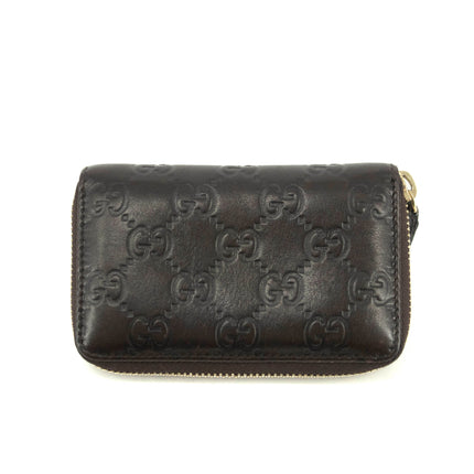 Gucci Guccissima Zip Around Card Case Brown #3949