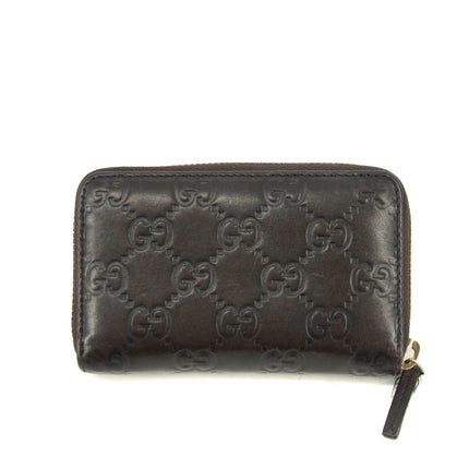 Gucci Guccissima Zip Around Card Case Brown #3949