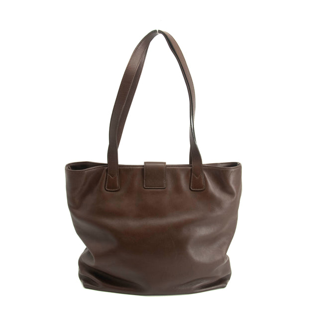 Chanel Brown Soft Leather Shoulder Bag 5 Series #3969