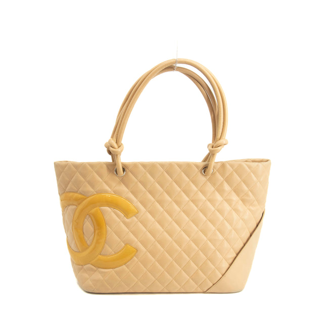 Chanel Beige Lambskin Quilted Cambon Ligne Shoulder Bag 10 Series #3970