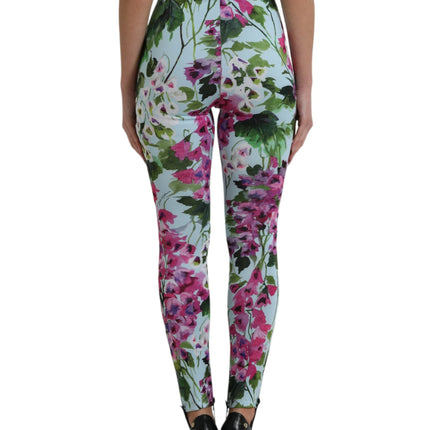 Dolce & Gabbana Multicolor Floral High Waist Leggings Pants