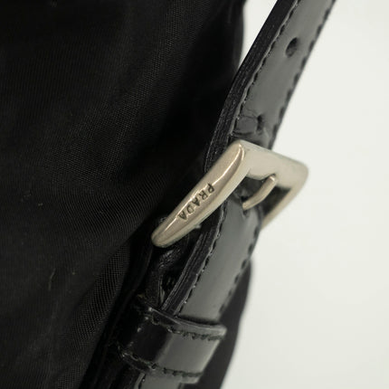 Prada Black Tessuto Nylon x Leather Backpack #4631