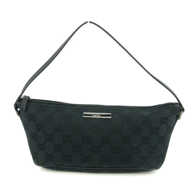 Gucci GG Canvas Black Boat Pochette Bag #4696