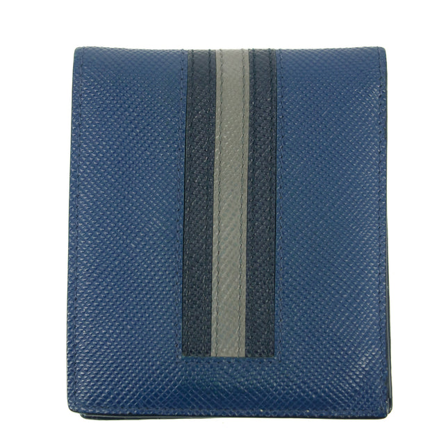 Prada Saffiano Leather Blue Mens Bifold Wallet #4721