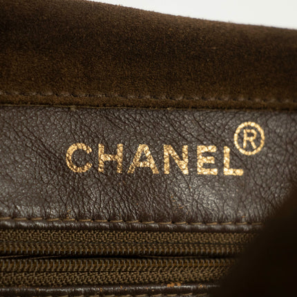 Chanel Brown Suede Handle Logo Tote Bag 4 Series #4752
