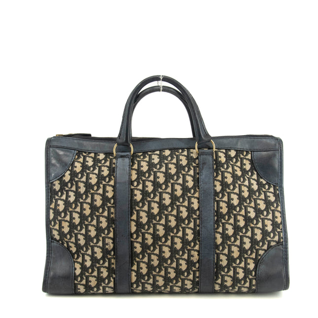 Christian Dior Blue Trotter Canvas Mini Boston Bag #4783