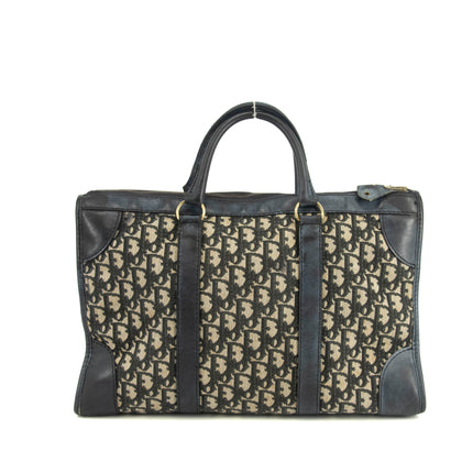 Christian Dior Blue Trotter Canvas Mini Boston Bag #4783