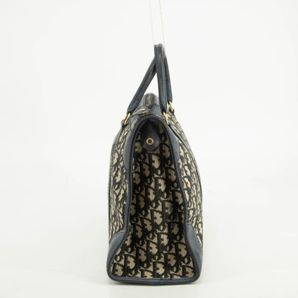 Christian Dior Blue Trotter Canvas Mini Boston Bag #4783