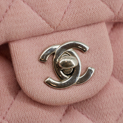 Chanel Small Single Flap Pink Cotton Shoulder Bag #4796