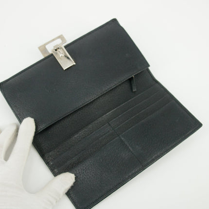 Gucci Black Leather Long Wallet #5150