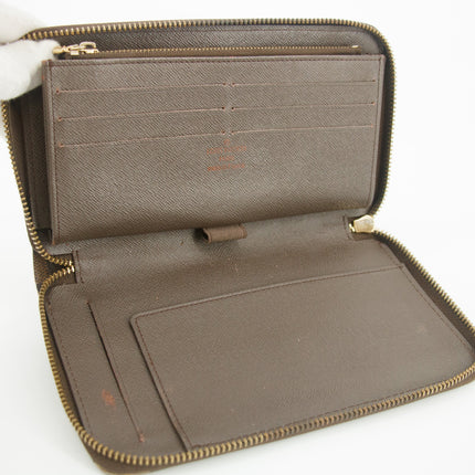Louis Vuitton Damier Ebene Large Zippy Wallet #5160