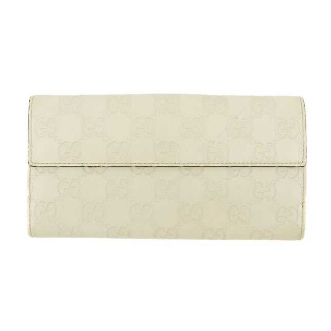 Gucci Guccissima White Heart Continental Long Wallet #5172