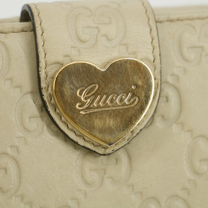 Gucci Guccissima White Heart Continental Long Wallet #5172
