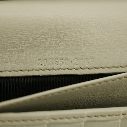 Gucci Guccissima White Heart Continental Long Wallet #5172