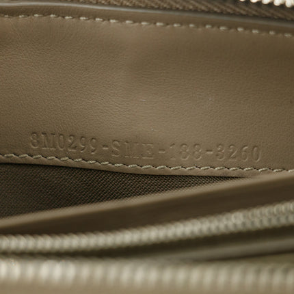 Fendi Grey Leather Zip Around Long Wallet #5189