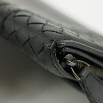 Bottega Veneta Intrecciato Black Bifold Long Wallet #5197