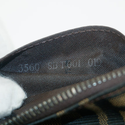 Fendi Canvas Brown Pochette Crossbody Bag  #5256