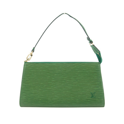 Louis Vuitton Epi Leather Green Pochette Shoulder Bag #5274