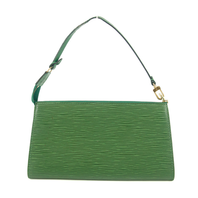 Louis Vuitton Epi Leather Green Pochette Shoulder Bag #5274