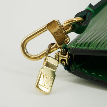 Louis Vuitton Epi Leather Green Pochette Shoulder Bag #5274