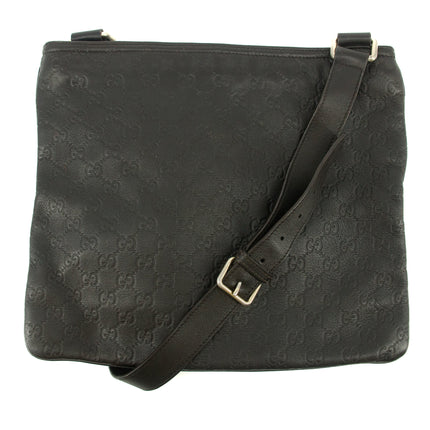 Gucci GG Guccisima Leather Black Slim Messanger Bag #5289