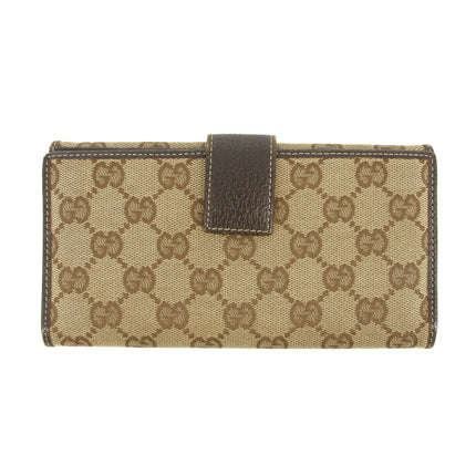 Gucci GG Canvas Sherry Brown Wallet #5299