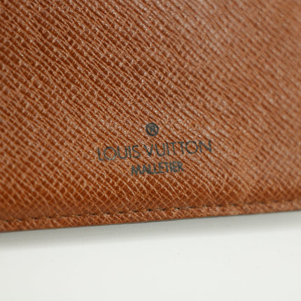 Louis Vuittton Monogram Canvas Brown Long Kisslock Wallet #5392