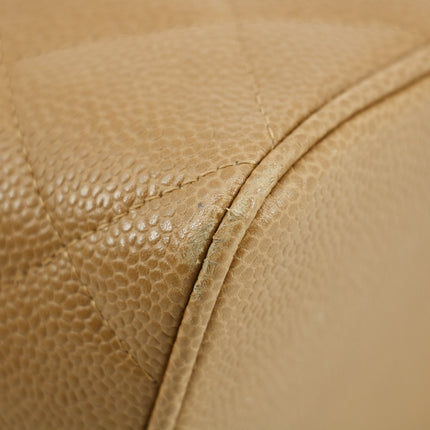 Chanel CC Caviar Quilted Leather Brown Medallion Tote #5755