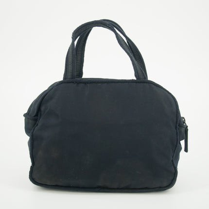 Prada Nylon Tessuto Black Beaded Handle Bag #5807