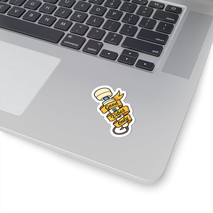 Good Vibes Only Kiss-Cut Stickers | Motivational Stickers for Laptop, Water Bottles, Journals, Gifts, Decor
