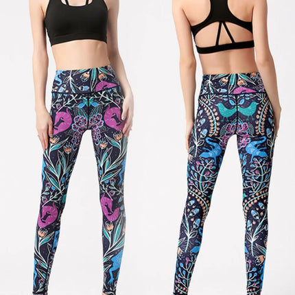 Printed High Waist Active Leggings