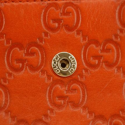 Gucci Orange Micro Guccisima Interlocking G Leather Long Wallet #7699